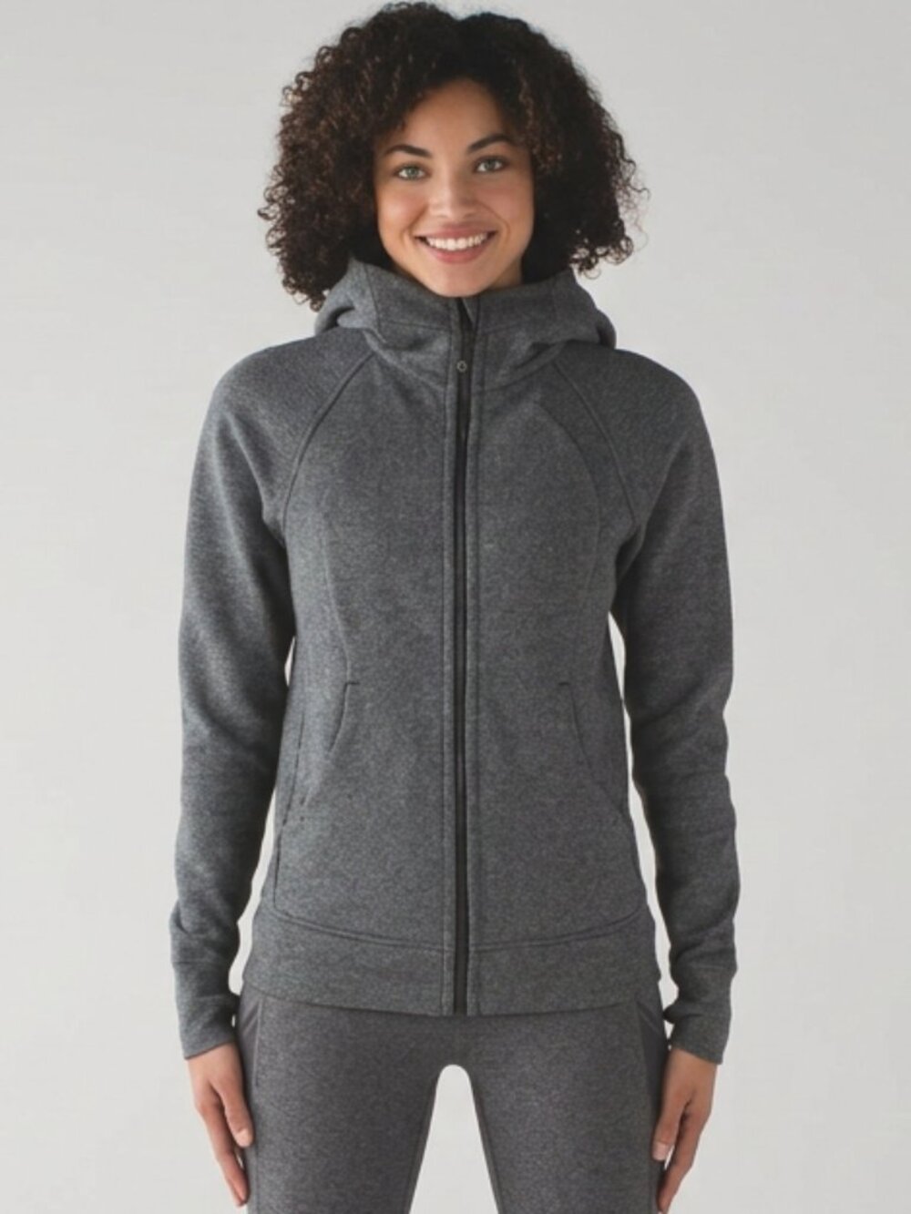Lululemon Scuba Full-Zip Hoodie Jacket - Heathered Dark Gray - Women's Size 4
